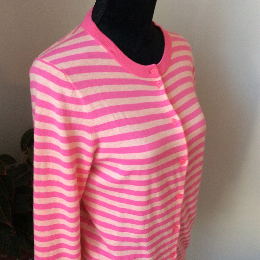 J CREW Pink Cardigan Sweater Size M
